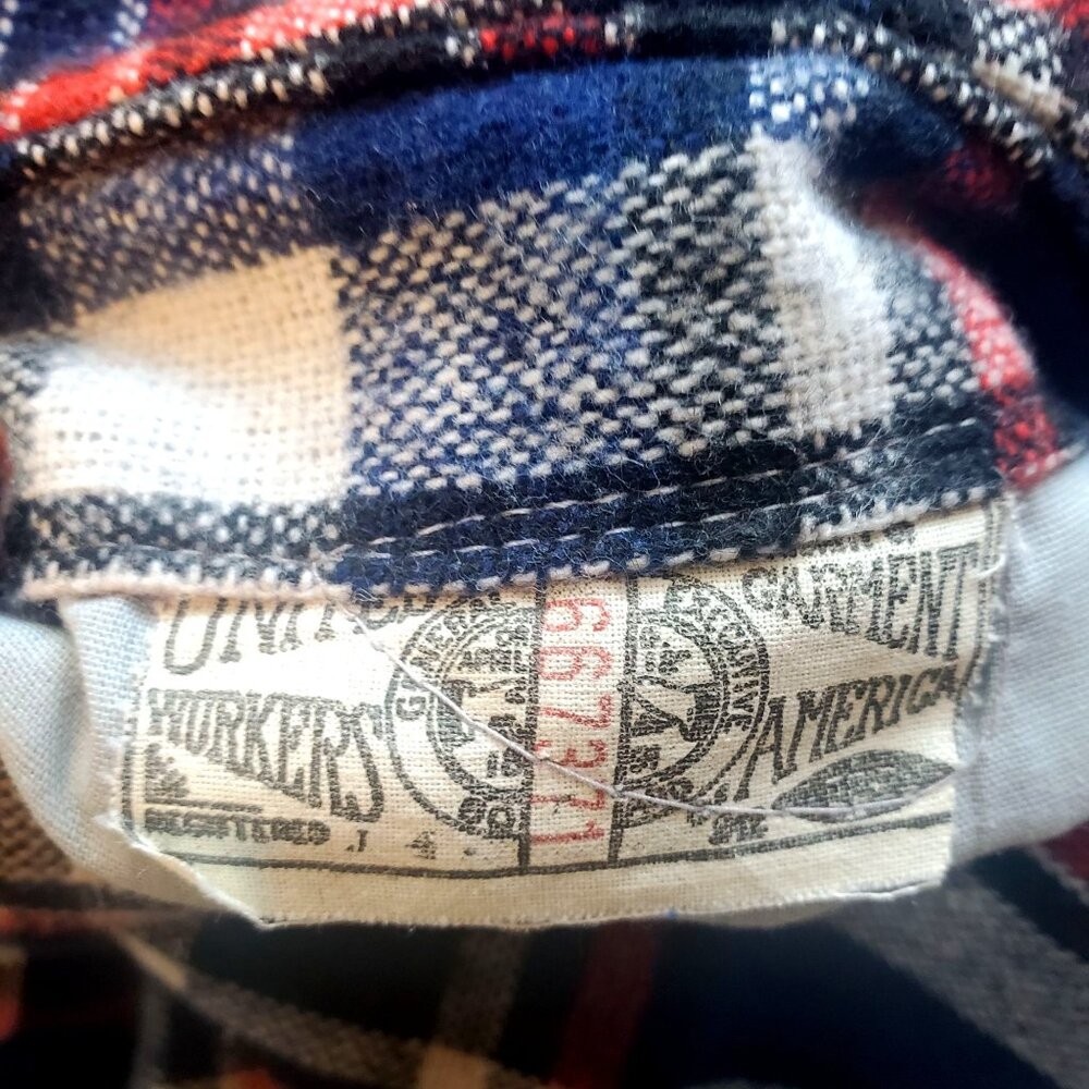 Vintage 60s Mod Pants Women 4 Blue Red White Plaid Flared Cuffed NWOT 29" Waist - Picture 3 of 15